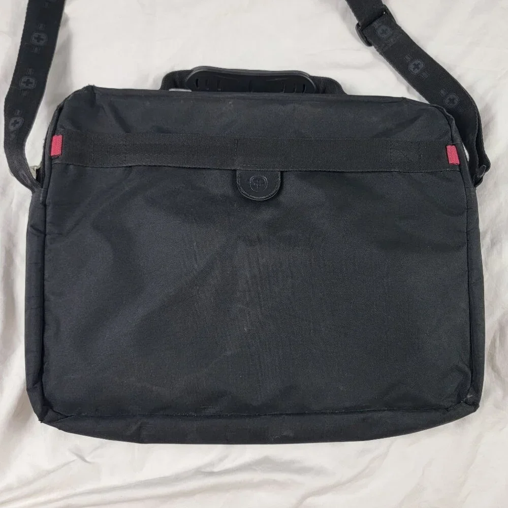 Swiss Gear Laptop Black Messenger Bag School College Work Travel Casual